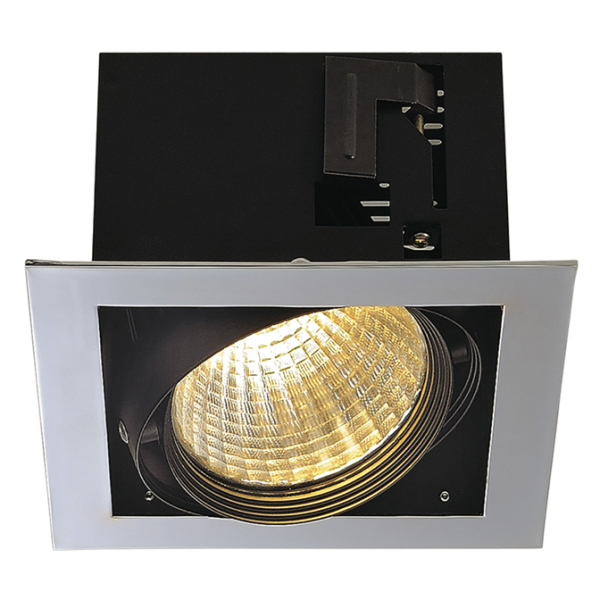 SLV by Declic AIXLIGHT FLAT 1 LED encastré, chrome/noir, 30°, 3000K