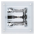 QUOR 52 G ENCASTRE, PL-DL 2X26W BLANC VERRE SATINE PART.