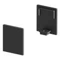 SLV by Declic GRAZIA 10, embouts hauts pour profil plat, 2 pcs., noir