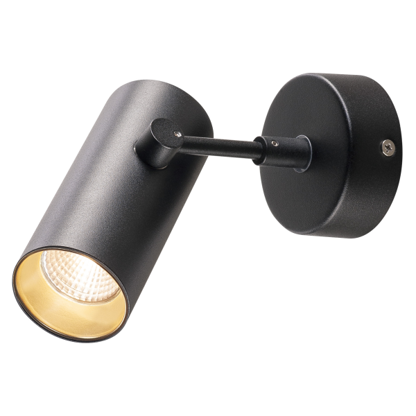 Revilo led, applique/plafonnier, noir, led 9,5w 2700k, 36°