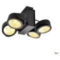 Tec kalu, plafonnier intérieur, quad, angle 24°, noir, led, 60w, 3000k, variable triac