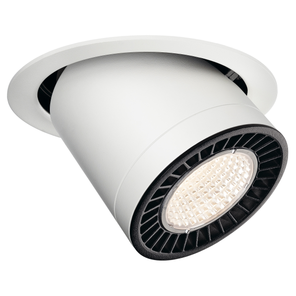 SUPROS MOVE plafonnier encastré, rond, blanc, 3000lm, 3000K SLM LED, 60°