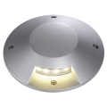 BIG LED PLOT ROND (couvercle pour LED INSERT), 1 FENETRE, GRIS ARGENT