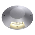 BIG LED PLOT ROND (couvercle pour LED INSERT), 1 FENETRE, GRIS ARGENT