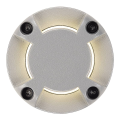 LED PLOT ROND POUR LED PLOT INSERT, 4 FENETRES, GRIS ARGENT