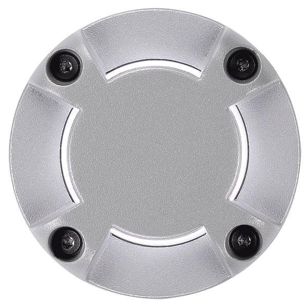 LED PLOT ROND POUR LED PLOT INSERT, 4 FENETRES, GRIS ARGENT