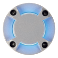 LED PLOT ROND POUR LED PLOT INSERT, 4 FENETRES, GRIS ARGENT