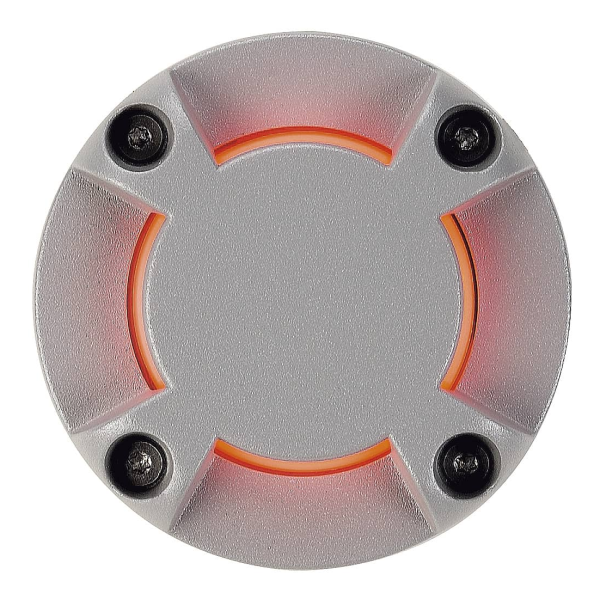 LED PLOT ROND POUR LED PLOT INSERT, 4 FENETRES, GRIS ARGENT