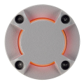 LED PLOT ROND POUR LED PLOT INSERT, 4 FENETRES, GRIS ARGENT