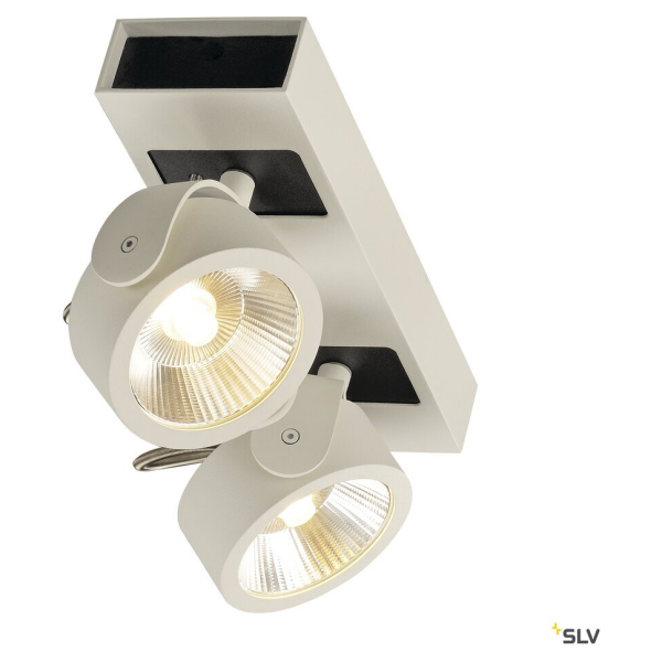 SLV by Declic KALU LED 2 applique/plafonnier, blanc/noir, LED 34W, 3000K, 60°