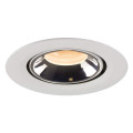 Numinos® gimble xs, encastré de plafond intérieur, 40°, blanc/chrome, led, 7w, 2700k