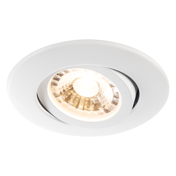 Easy-install slim led, encastré de plafond intérieur, rond, blanc mat, led, 6,2w, 3000k, rt 2012