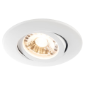 Easy-install slim led, encastré de plafond intérieur, rond, blanc mat, led, 6,2w, 3000k, rt 2012