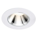 Rilo, encastré de plafond intérieur, ø11 cm, blanc/chrome, led, 6w, 3000k/4000k