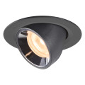 Numinos® gimble xs, encastré de plafond intérieur, 40°, noir/chrome, led, 7w, 2700k