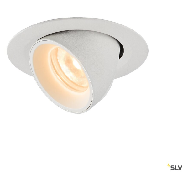 Numinos® gimble xs, encastré de plafond intérieur, 55°, blanc, led, 7w, 2700k