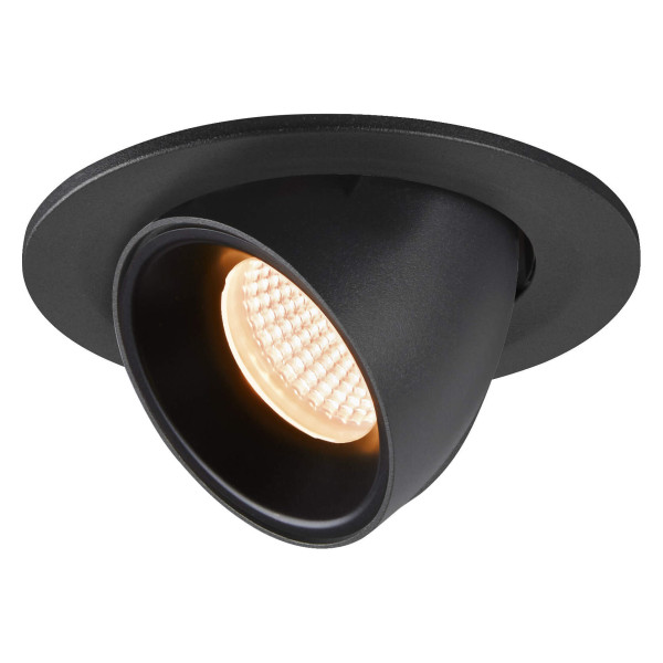 Numinos® gimble s, encastré de plafond intérieur, 40°, noir, led, 8,6w, 2700k