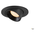 Numinos® gimble s, encastré de plafond intérieur, 40°, noir, led, 8,6w, 2700k