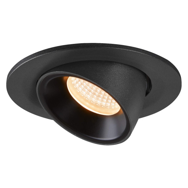 Numinos® gimble s, encastré de plafond intérieur, 40°, noir, led, 8,6w, 2700k