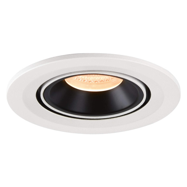 Numinos® gimble s, encastré de plafond intérieur, 55°, blanc/noir, led, 8,6w, 2700k