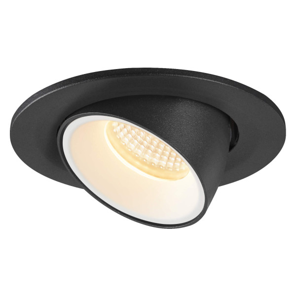 Numinos® gimble s, encastré de plafond intérieur, 40°, noir/blanc, led, 8,6w, 3000k