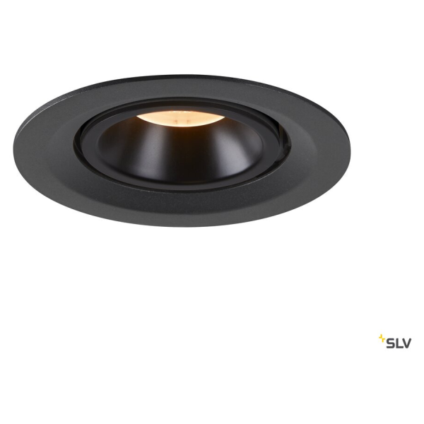 Numinos® gimble m, encastré de plafond intérieur, 40°, noir, led, 17,5w, 2700k