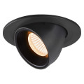 Numinos® gimble s, encastré de plafond intérieur, 20°, noir, led, 8,6w, 2700k