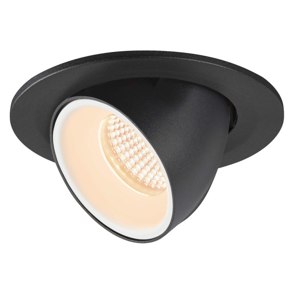 Numinos® gimble s, encastré de plafond intérieur, 20°, noir/blanc, led, 8,6w, 2700k