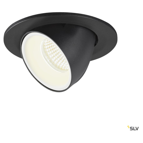 Numinos® gimble s, encastré de plafond intérieur, 40°, noir/blanc, led, 8,6w, 4000k