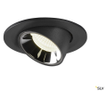 Numinos® gimble s, encastré de plafond intérieur, 40°, noir/chrome, led, 8,6w, 4000k