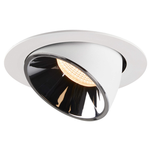 Numinos® gimble xl, encastré de plafond intérieur, 20°, blanc/chrome, led, 37,4w, 2700k