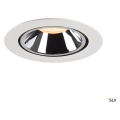 Numinos® gimble xl, encastré de plafond intérieur, 20°, blanc/chrome, led, 37,4w, 2700k