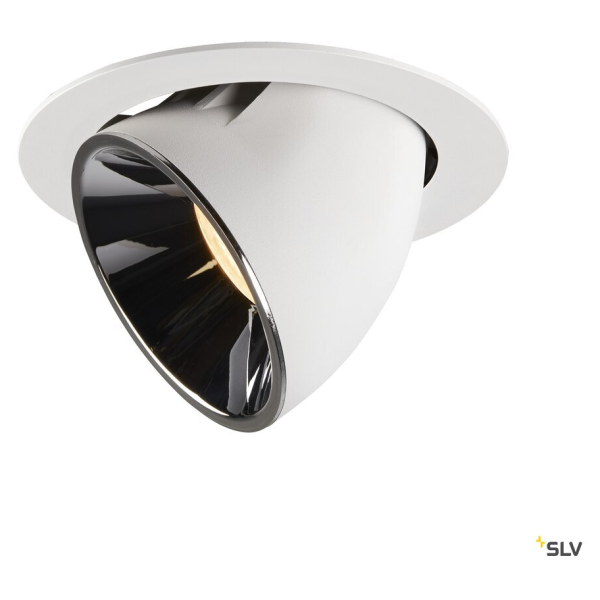 Numinos® gimble xl, encastré de plafond intérieur, 55°, blanc/chrome, led, 37,4w, 3000k