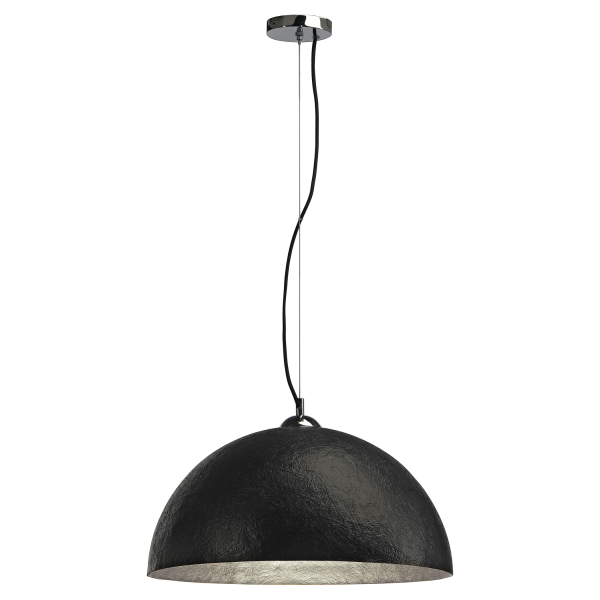 FORCHINI 1, SUSPENSION RONDE, NOIRE/ARGENT, E27, MAX. 40W