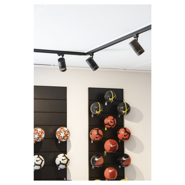 Structec, spot pour rail 3 allumages, intérieur, 36°, noir, led, 28w, 4000k