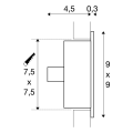 FLAT FRAME CURVE G4 20W MAX. GRIS ARGENT