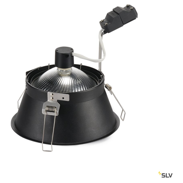 Slv by declic horn-t encastré, qpar111, noir, gu10, max. 75w