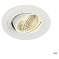 KIT NEW TRIA LED DL ROND, blanc mat, 6W, 2700K, 38°, alimentation incluse, clips ressorts