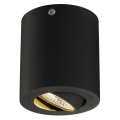 Slv by declic triledo rond cl plafonnier, noir mat, led, 6,2w, 38°, 3000k