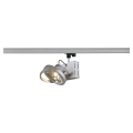 RAIL 3 ALLUMAGES, TEC I 1XQRB111 50W MAX, GRIS ARGENT, AVEC ADAPTATEUR