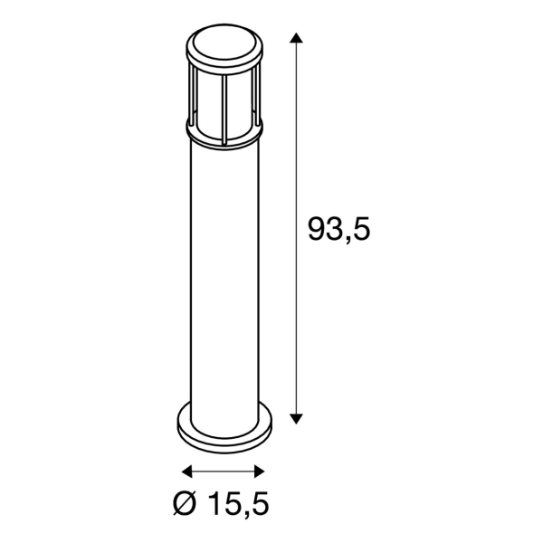 OTOS VERRE, BORNE, E27, 15W MAX, ANTHRACITE