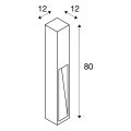 Rusty slot 80 led. borne. fonte rouillée. led 3000k. ip55