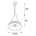 Bato 35, suspension intérieure, noir, e27, 60w max