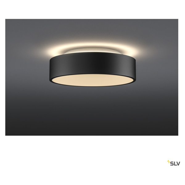 Medo 30 corona, applique et plafonnier intérieur, rond, noir, led, 15w, 3000k/4000k, variable dali