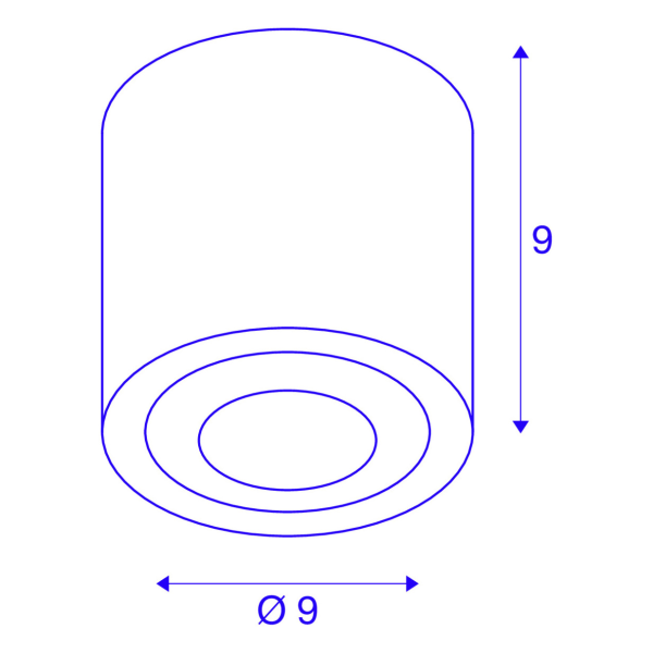 Oculus, plafonnier intérieur, blanc, led, 10,5w, 2000-3000k, dim to warm