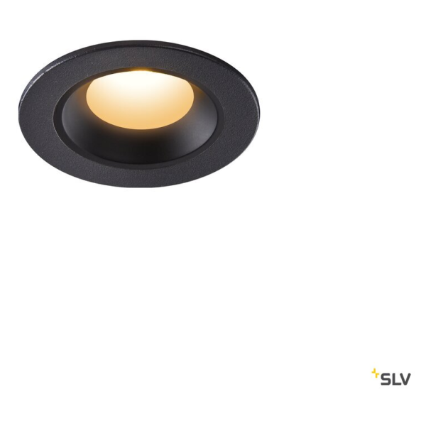 Numinos® xs, encastré de plafond intérieur, 55°, noir, led, 7w, 2700k, ip20/ip44