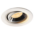 Numinos® move xs, encastré de plafond intérieur, orientable, 40°, blanc/chrome, led, 7w, 3000k