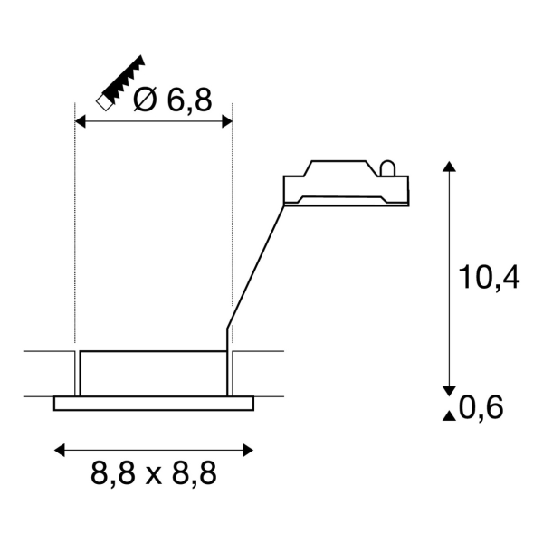 FGL OUT GU10 CARRE, BLANC