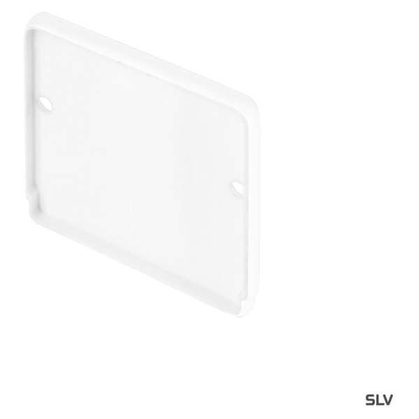 SLV by Declic GLENOS Embouts pour profil industriel plat, blanc, 2 pièces