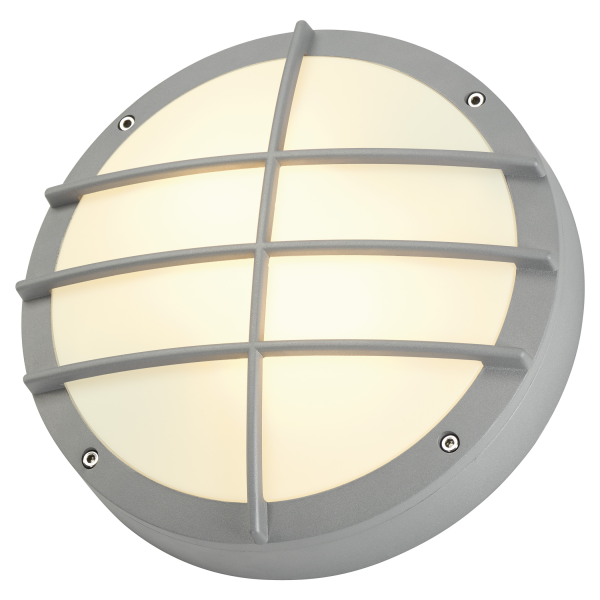 Applique murale BULAN GRILLE RONDE GRIS ARGENT E27 2X40W MAX - SLV by Declic